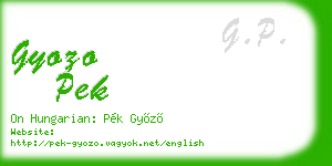 gyozo pek business card